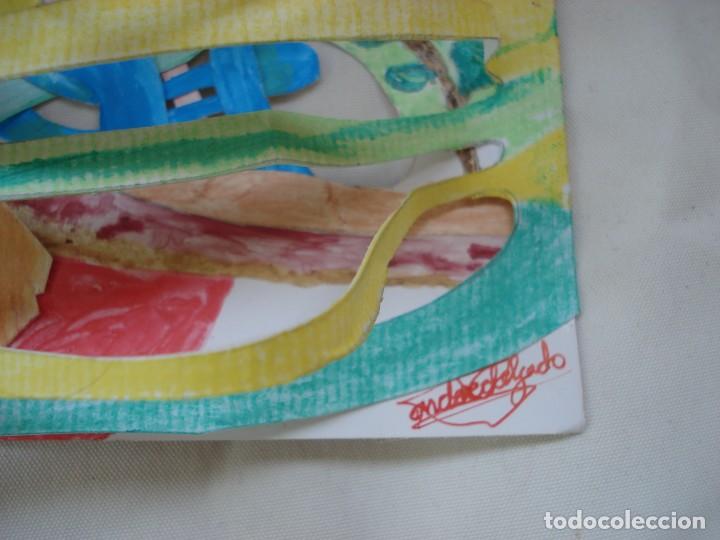 Otros objetos de arte: CUADRO SOBRE PAPEL TECNICAS MIXTAS FIRMADO - Foto 4