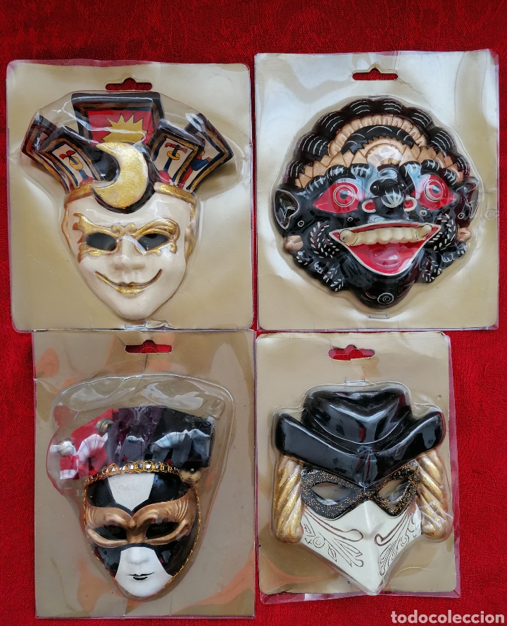 Otros objetos de arte: Cuatro M&aacute;scaras Venecianas - Foto 2