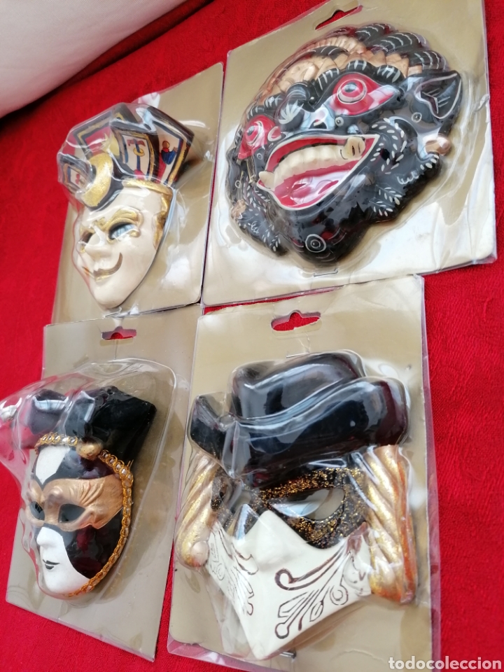 Otros objetos de arte: Cuatro M&aacute;scaras Venecianas - Foto 3