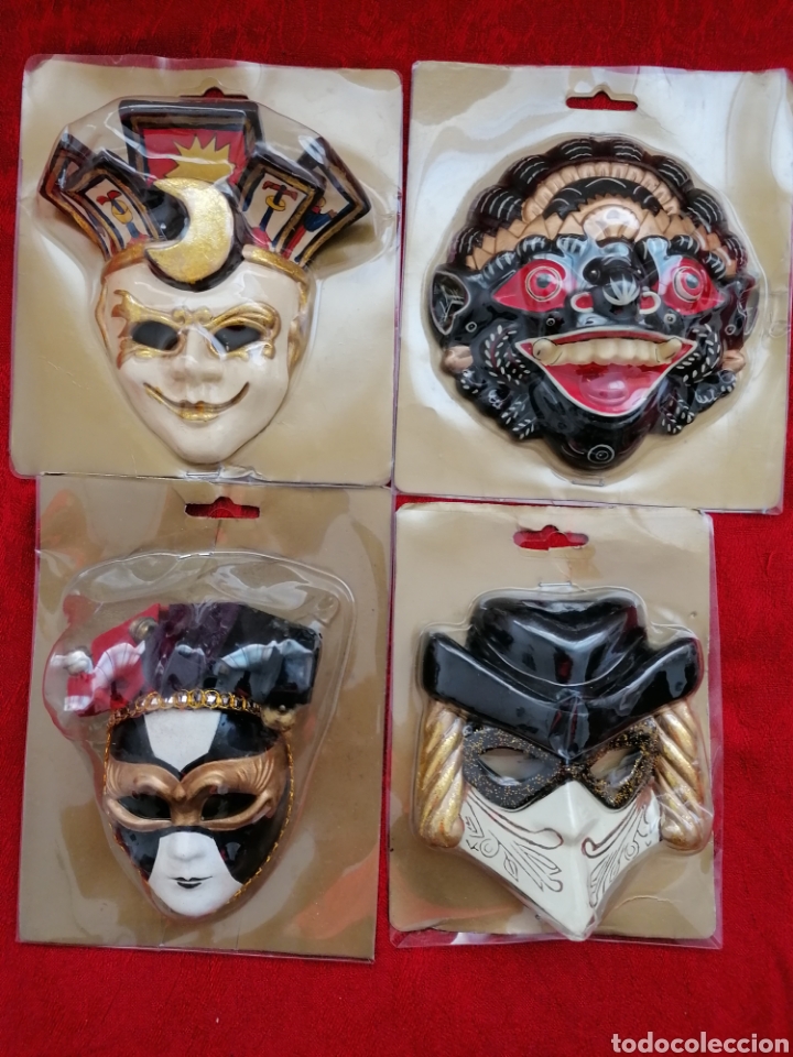 Otros objetos de arte: Cuatro M&aacute;scaras Venecianas - Foto 1