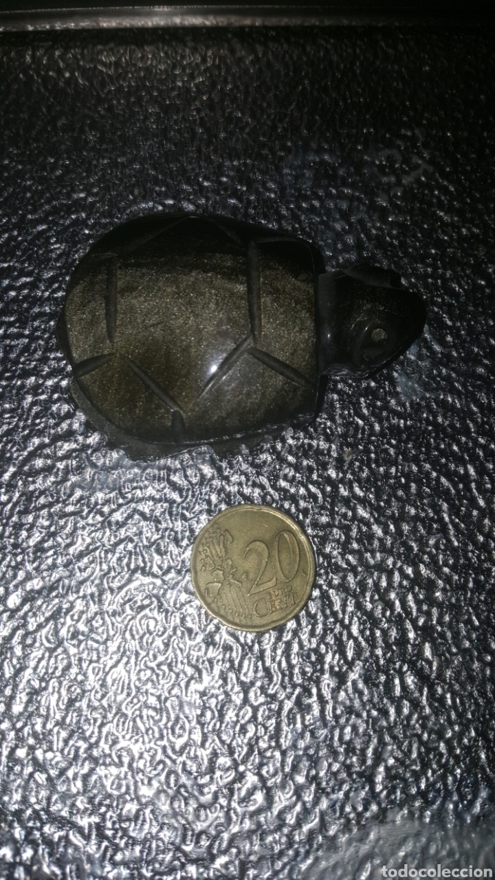 Otros objetos de arte: Tortuga amuleto de ojo de tigre - Foto 1