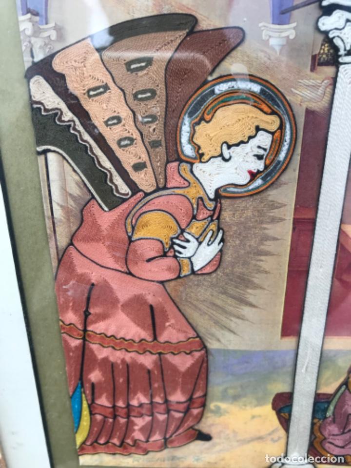 Otros objetos de arte: Cuadro, hilos, Virgen y Angel - Foto 1