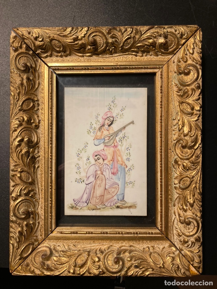 Otros objetos de arte: Miniatura sobre marfil o hueso - Foto 2