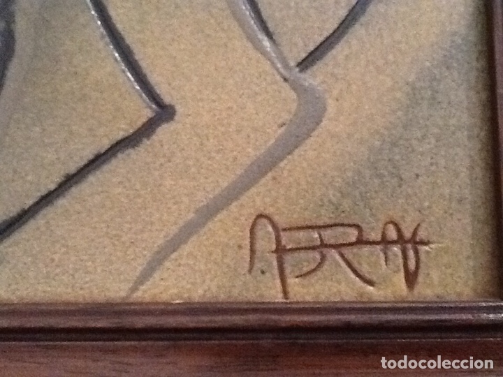 Otros objetos de arte: CUADRO PORCELANA FIRMA ARAS - Foto 2