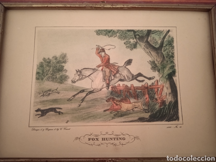 Otros objetos de arte: FOX HUNTING ANTIGUO - Foto 1