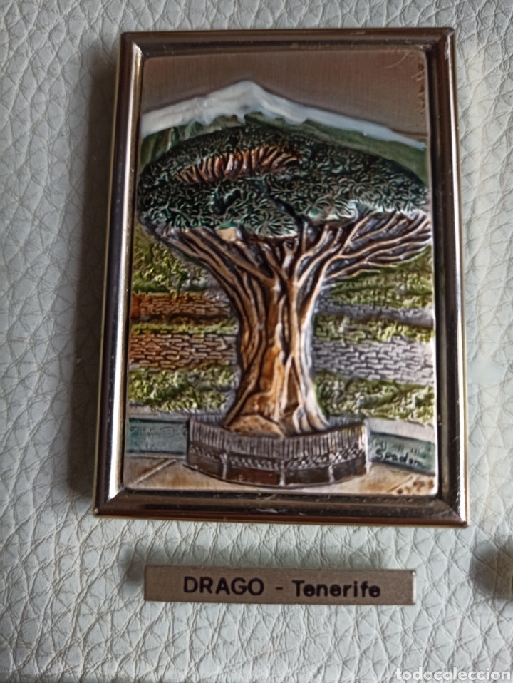 Otros objetos de arte: cuadro &aacute;rbol drago Tenerife . plata 925. - Foto 2