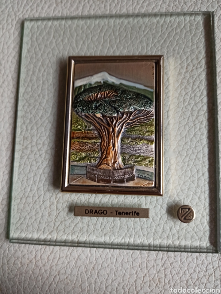 Otros objetos de arte: cuadro &aacute;rbol drago Tenerife . plata 925. - Foto 1