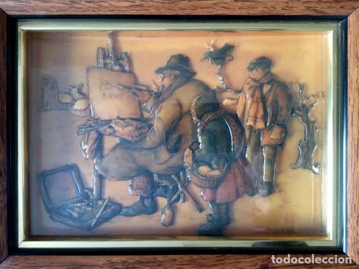 Otros objetos de arte: Cuadro en esmalte Anton Pieck - Foto 2