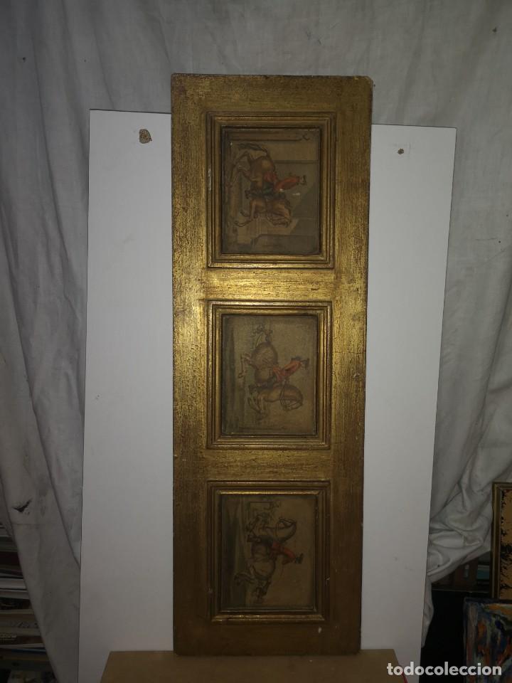 Otros objetos de arte: Cuadro tabla con tr&iacute;ptico h&iacute;pico - Foto 1