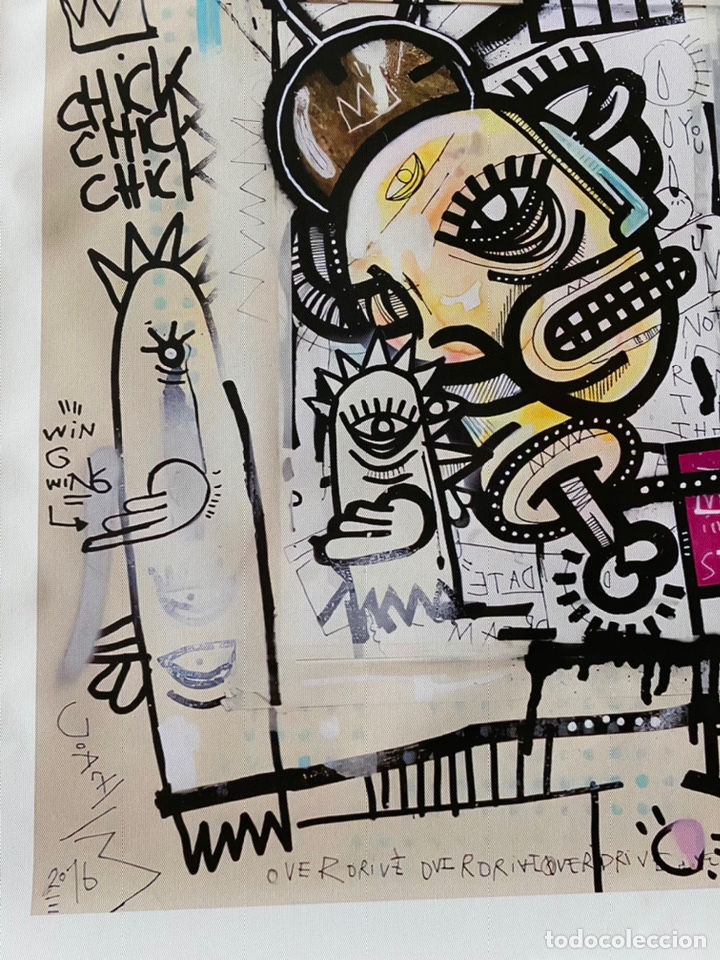 Otros objetos de arte: Lienzo &oacute;leo inyectado, reproducci&oacute;n Basquiat 50x50 - Foto 5