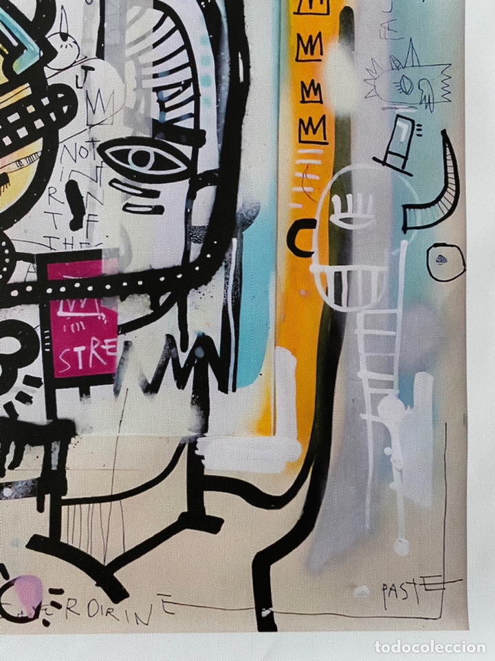 Otros objetos de arte: Lienzo &oacute;leo inyectado, reproducci&oacute;n Basquiat 50x50 - Foto 6