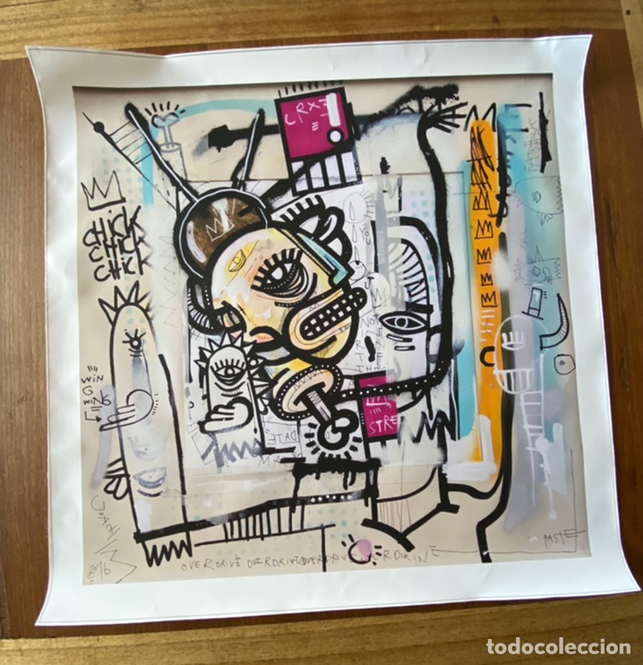 Otros objetos de arte: Lienzo &oacute;leo inyectado, reproducci&oacute;n Basquiat 50x50 - Foto 1
