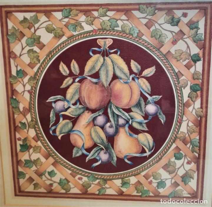 Otros objetos de arte: CUADRO LAMINA FRUTAS CON CRISTAL 46 X 46 - Foto 2
