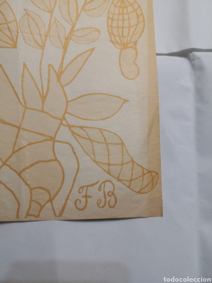 Otros objetos de arte: Papel antiguo fb con adornos arte - Foto 2