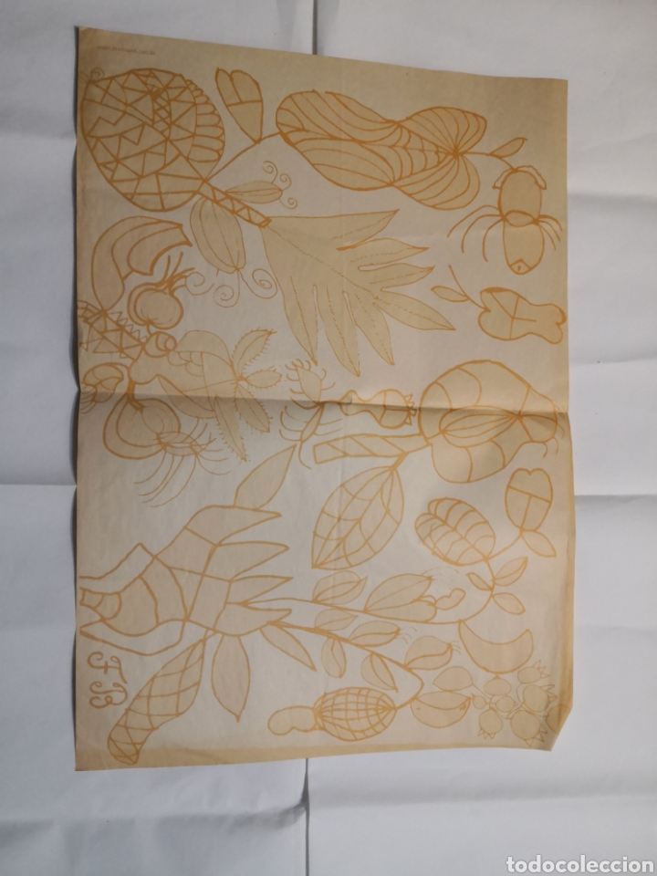 Otros objetos de arte: Papel antiguo fb con adornos arte - Foto 1