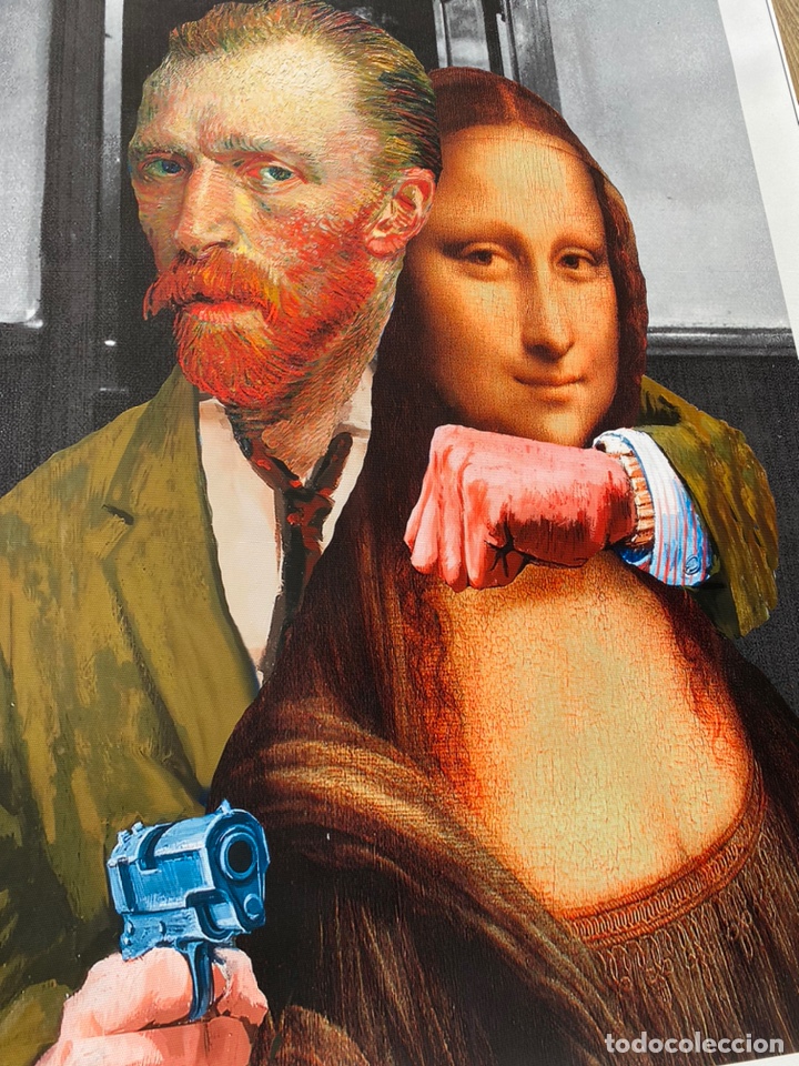 Otros objetos de arte: Pop Art Lienzo &oacute;leo inyectado Van Gogh y Mona Lisa - Foto 4