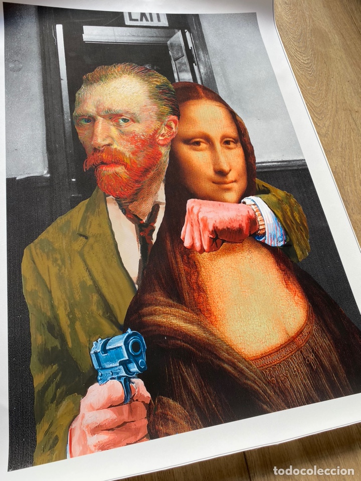 Otros objetos de arte: Pop Art Lienzo &oacute;leo inyectado Van Gogh y Mona Lisa - Foto 5