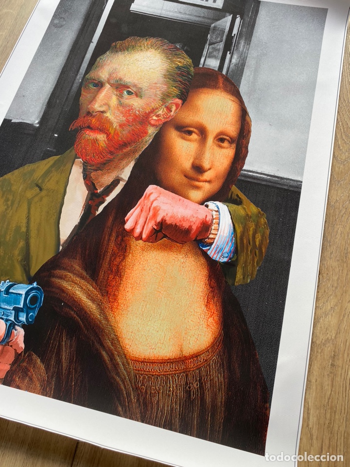 Otros objetos de arte: Pop Art Lienzo &oacute;leo inyectado Van Gogh y Mona Lisa - Foto 6