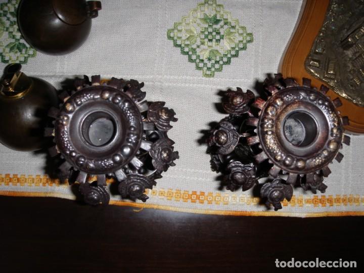 Otros objetos de arte: PRECIOSOS CANDELABROS DE BRONCE - Foto 3