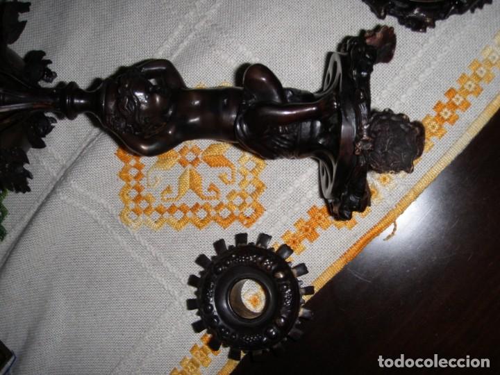Otros objetos de arte: PRECIOSOS CANDELABROS DE BRONCE - Foto 4