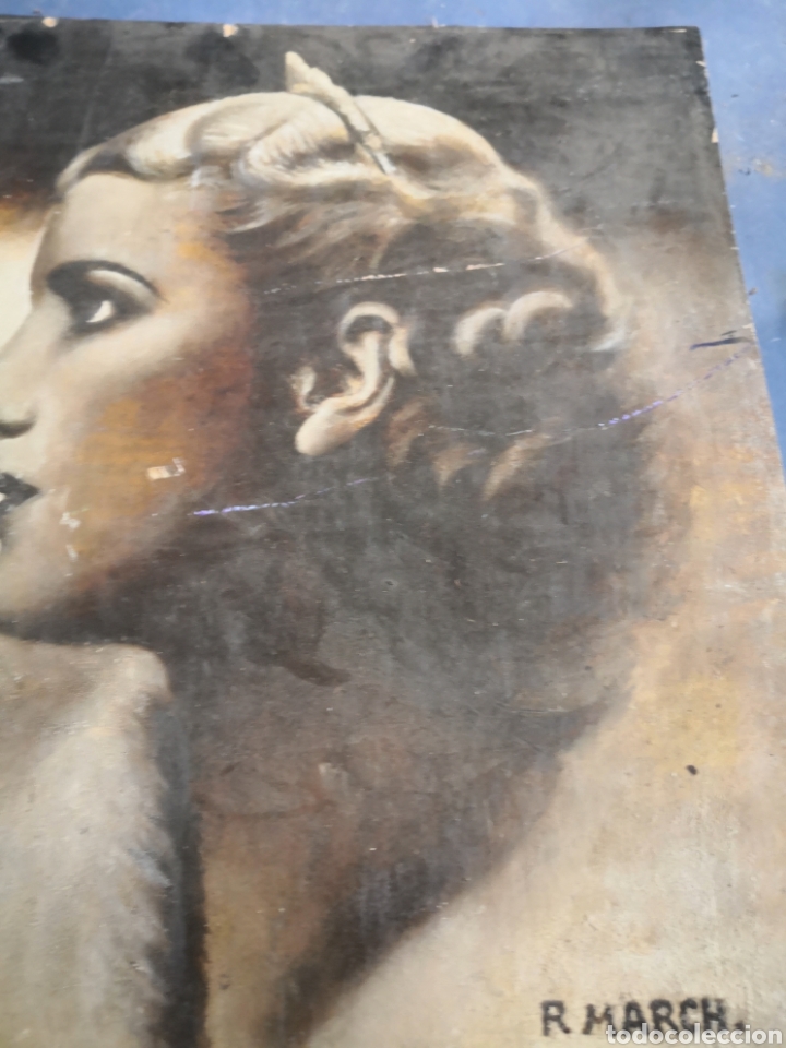 Otros objetos de arte: Pintura mujer r March - Foto 3