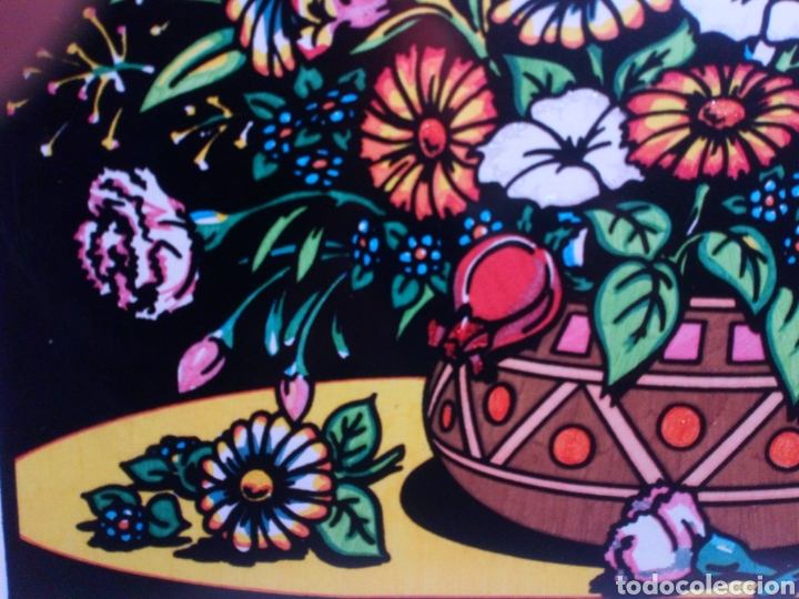 Otros objetos de arte: L&aacute;mina coloreada a mano enmarcada. - Foto 4