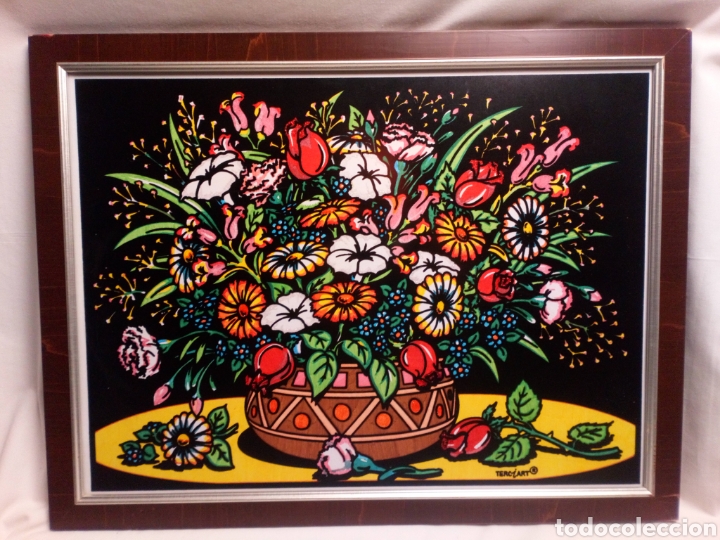Otros objetos de arte: L&aacute;mina coloreada a mano enmarcada. - Foto 1
