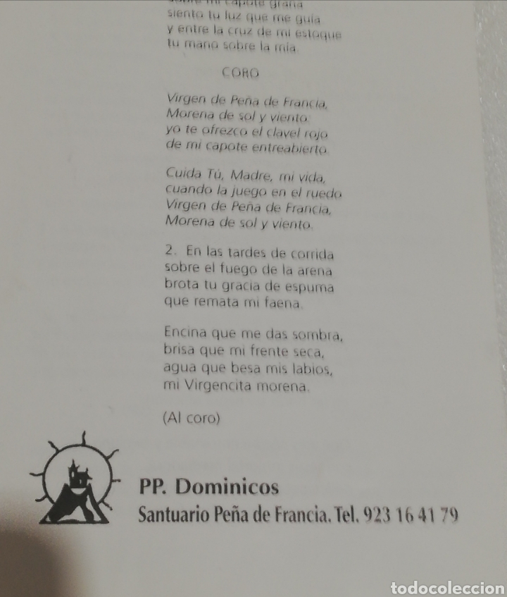 Otros objetos de arte: Canto a la Virgen de la Pe&ntilde;a de Francia - Foto 3