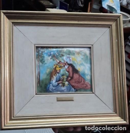 Otros objetos de arte: RENOIR... esmalte... enmarcado vintage - Foto 1