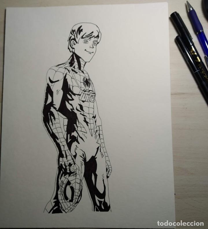 Otros objetos de arte: Spider-man dibujo handmade - Foto 1