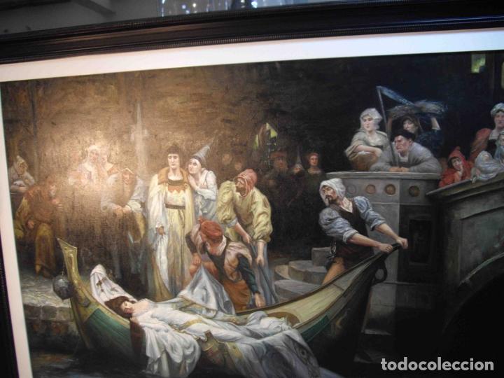 Otros objetos de arte: OLEO SOBRE LIENZO MUERTE DE LA PRINCESA - Foto 2