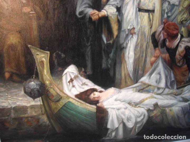Otros objetos de arte: OLEO SOBRE LIENZO MUERTE DE LA PRINCESA - Foto 7