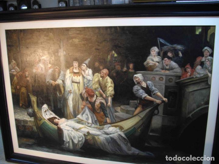 Otros objetos de arte: OLEO SOBRE LIENZO MUERTE DE LA PRINCESA - Foto 1