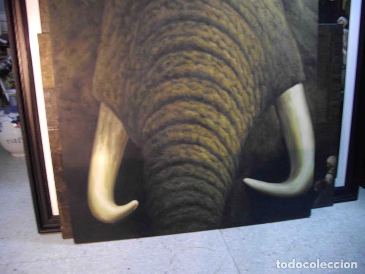 Otros objetos de arte: OLEO SOBRE LIENZO ELEFANTE - Foto 4