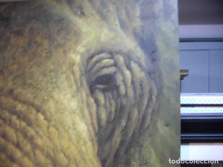 Otros objetos de arte: OLEO SOBRE LIENZO ELEFANTE - Foto 5