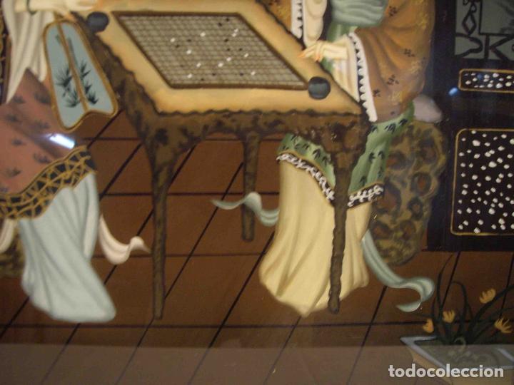 Otros objetos de arte: CUADRO CRISTAL DOS DAMAS JAPONESAS - Foto 4
