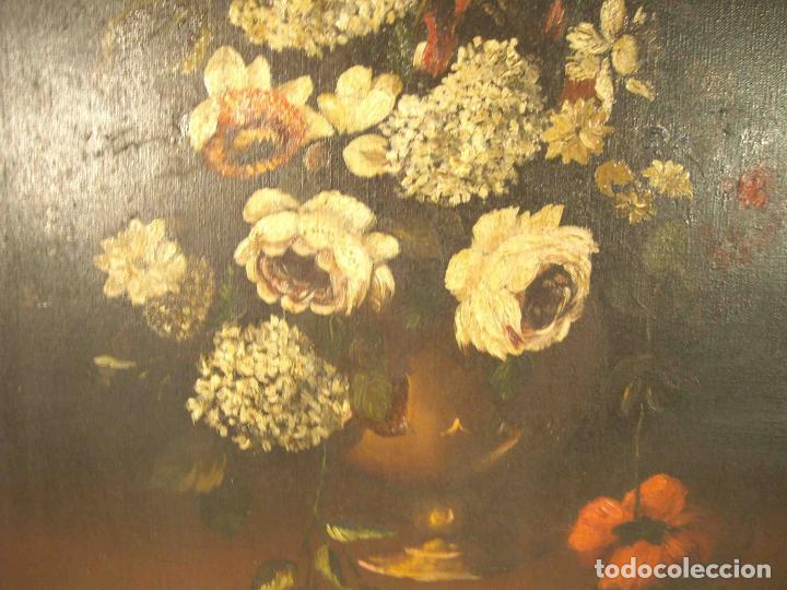Otros objetos de arte: OLEO BODEGON JARRON FLORES BLANCAS - Foto 3
