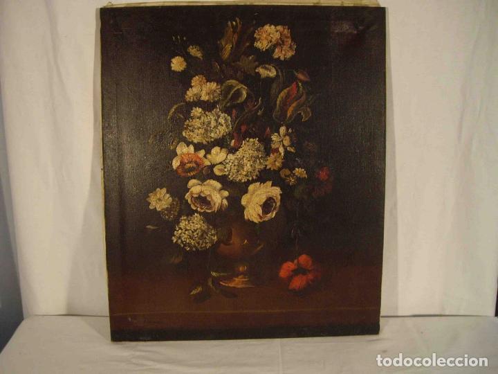 Otros objetos de arte: OLEO BODEGON JARRON FLORES BLANCAS - Foto 1