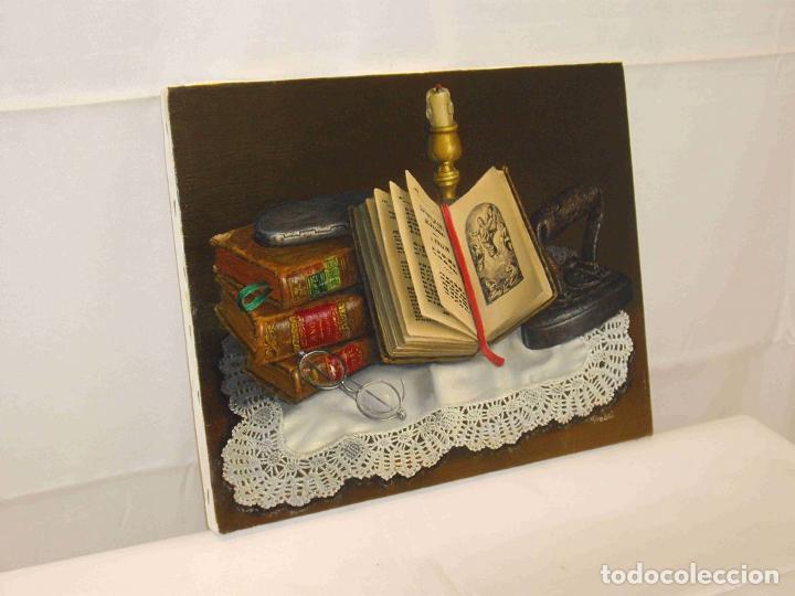 Otros objetos de arte: OELO BODEGON GAFAS BIBLIA PLANCHA - Foto 1