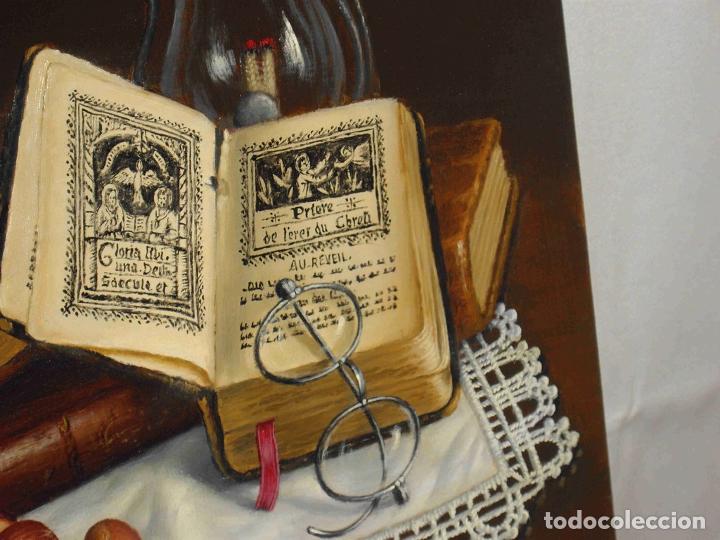 Otros objetos de arte: OLEO BODEGON GAFAS Y CASTA&Ntilde;AS 2 - Foto 4