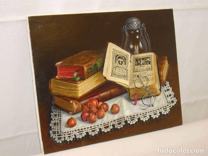 Otros objetos de arte: OLEO BODEGON GAFAS Y CASTA&Ntilde;AS 2 - Foto 1