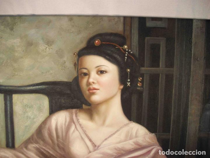 Otros objetos de arte: OLEO SOBRE LIENZO DAMA SENTADA - Foto 2