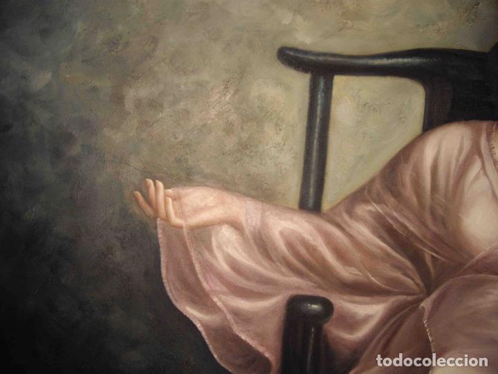 Otros objetos de arte: OLEO SOBRE LIENZO DAMA SENTADA - Foto 3