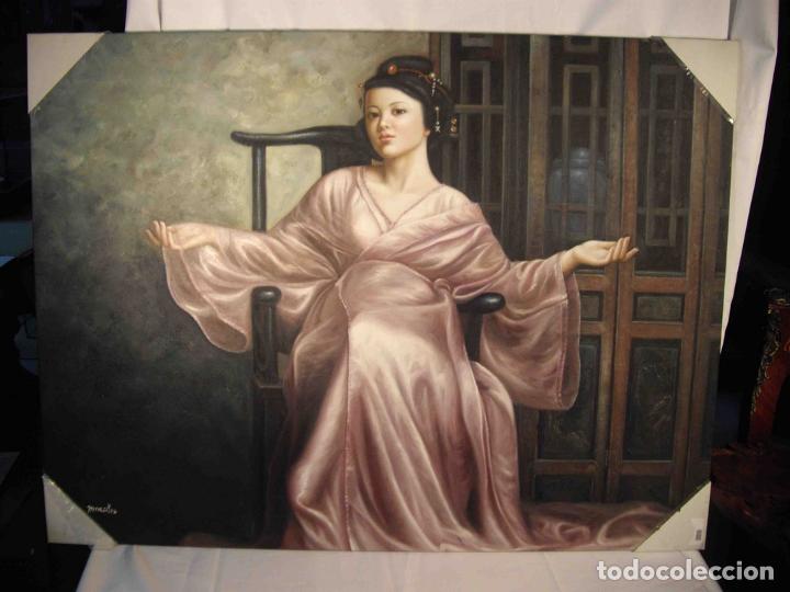 Otros objetos de arte: OLEO SOBRE LIENZO DAMA SENTADA - Foto 1