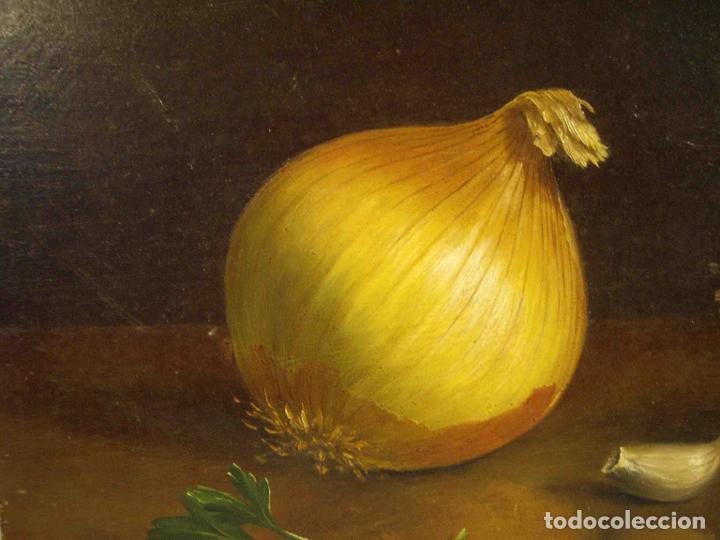 Otros objetos de arte: OLEO BODEGON TABLA AJOS PRADAL &nbsp;&nbsp;&nbsp;&nbsp;&nbsp;&nbsp;&nbsp; - Foto 2