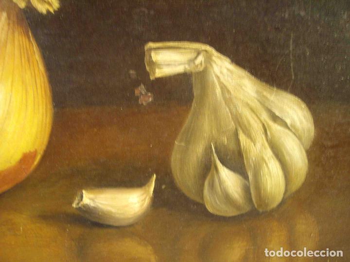 Otros objetos de arte: OLEO BODEGON TABLA AJOS PRADAL &nbsp;&nbsp;&nbsp;&nbsp;&nbsp;&nbsp;&nbsp; - Foto 4