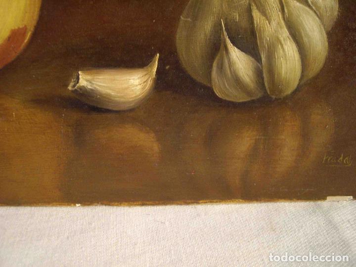 Otros objetos de arte: OLEO BODEGON TABLA AJOS PRADAL &nbsp;&nbsp;&nbsp;&nbsp;&nbsp;&nbsp;&nbsp; - Foto 5