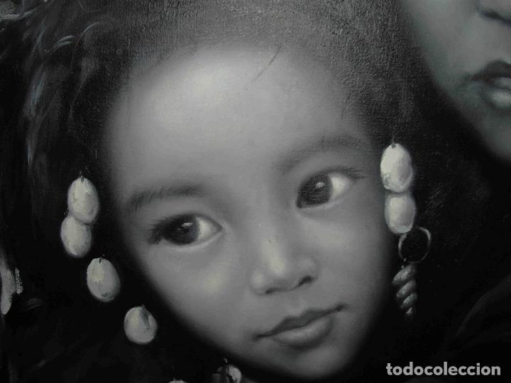 Otros objetos de arte: OLEO DOS NI&Ntilde;AS TIBETANAS - Foto 4