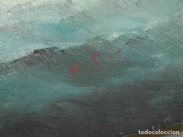 Otros objetos de arte: OLEO LIENZO NAVAL NAVAL 51 - Foto 4