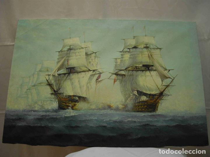 Otros objetos de arte: OLEO LIENZO NAVAL NAVAL 51 - Foto 1